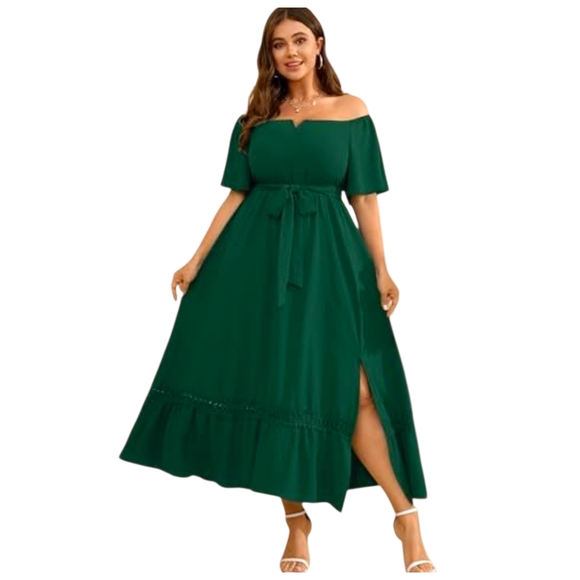 RWJ Dresses & Skirts - RWJ - 3x Green V Neck Semi Formal Dresses Short Sleeve Dress